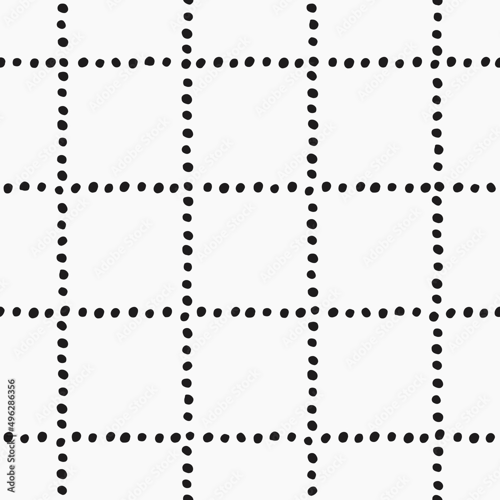 Poster the dots go in lines, and make square shapes.