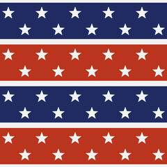 Flag with red and blue colors and stars. Vector.