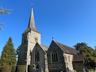 Fototapeta na wymiar Church of st. Nicholas in Chislehurst, England 