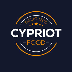 Creative (Cypriot food) logo, sticker, badge, label, vector illustration.