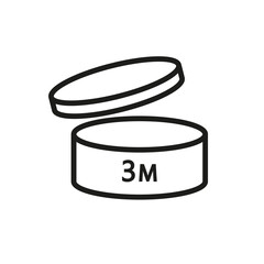 Expiration date icon. Linear image. Simple vector illustration on a white background.
