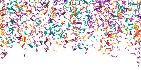 Musical note symbols vector design. Audio