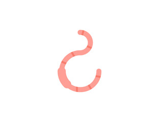 Earthworm vector flat emoticon. Isolated Worm emoji illustration. Earthworm icon