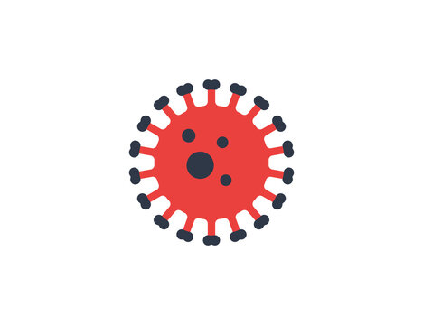 Coronavirus Vector Flat Emoticon. Isolated Microbe Emoji Illustration. COVID-19 Icon