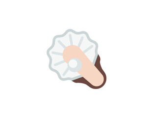 Oyster vector flat emoticon. Isolated Oyster emoji illustration. Oyster icon