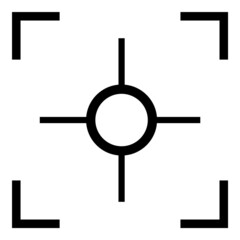 Reticle Scope Optical Sight Flat Icon Isolated On White Background