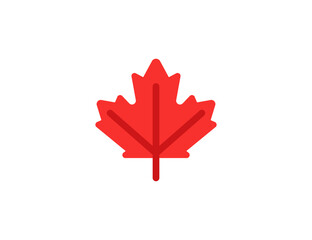 Maple Leaf vector flat emoticon. Isolated Maple Leaf illustration. Maple Leaf icon