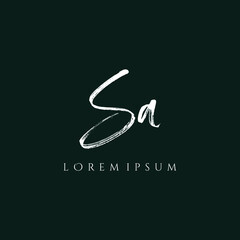 Letter SA luxury logo design vector