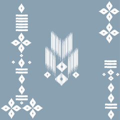 Fototapeta premium ethnic pattern on indigo background