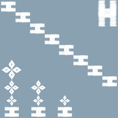 ethnic pattern on indigo background