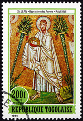 Postage stamp Togo 1984 St. John, Fresco