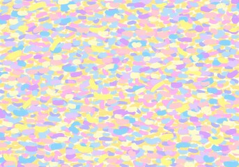 Beautiful multicolour pastel background. Pink, yellow, blue, purple shades wallpaper. Easter motives. Sweet candy colours hand drawn illustration backdrop.