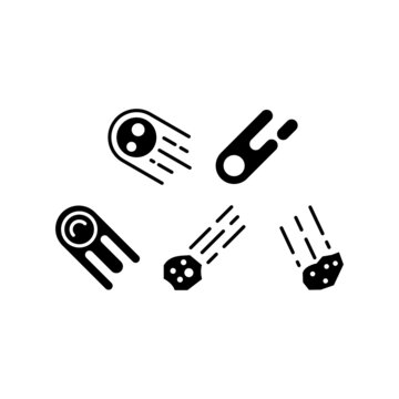 Comet Icon Set Vector Symbol Design Illustration