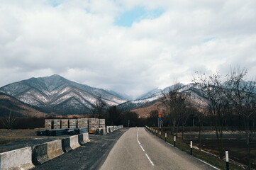 Road with mountain view