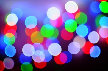 Colorful bokeh, christmas background