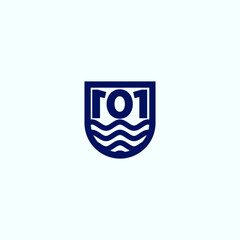 101 water sign logo simple icon design illustration