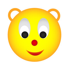 Different expression bear face emoticon vector, clipart, NFT
