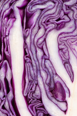 Obraz premium Close up of red cabbage texture background