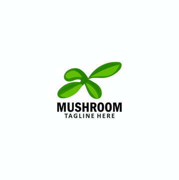 Logo Template Design Porcini Organic Mushroom Farm