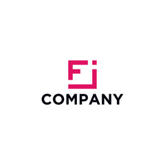 FJ logo with a simple and modern design concept 