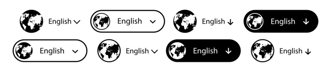Translate vector icon. Change language button isolated on white background. Vector illustration.	