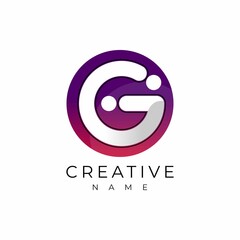 Obraz premium Vector logo design letter g with circle