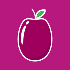 Prunes cartoon vector. symbol. logo design.