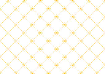 Fototapeta premium Thai flower pattern background. Thai folk art pattern - flower shape.