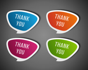 Conversational bubbles stickers vector template. Blue dialogue comment sign with text message and green discussion. Red comment banner for sale and orange 3d social media communication.