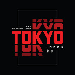 Fototapeta premium Tokyo typography t-shirt and apparel design