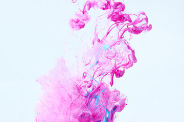 Abstract explosion paint splash background. Mixed ink in water