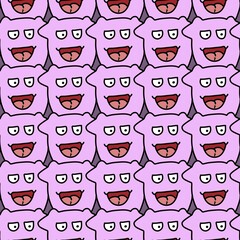 seamless pattern of cute cartoon background