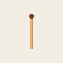 I letter made with match. Vector wooden matchstick isolated font