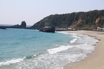 下田の海。田牛海水浴場