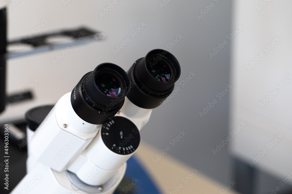 Sticker Ocular microscope isolated in lab for study