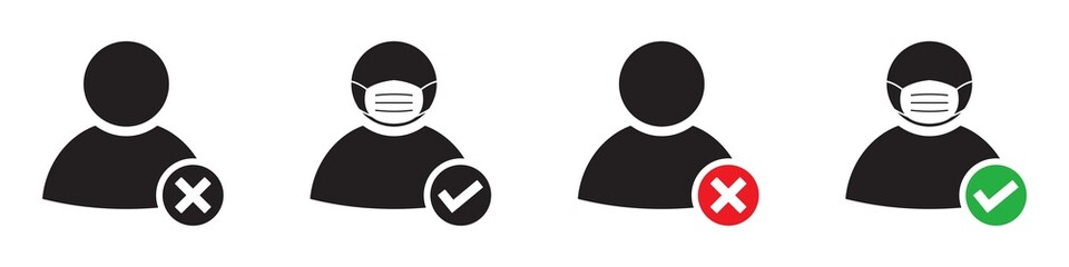 No face mask no entry icon, vector illustration
