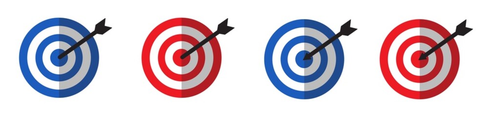 Target Icon. Archery Target Set Icon, Vector Illustration