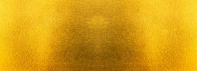 Shiny yellow leaf gold foil texture