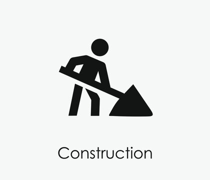 Construction vector icon. Editable stroke. Symbol in Line Art Style for Design, Presentation, Website or Apps Elements, Logo. Pixel vector graphics - Vector