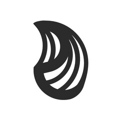 Two shells artistic modern elegant company and personal logo