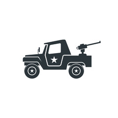 illustration of vehicle mounted machine gun.