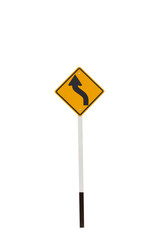 Traffic sign on white background