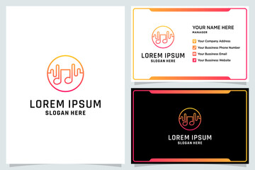 Music logo design vector