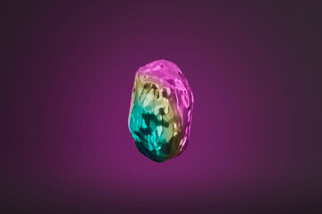 fantasy multicolored magic crystal 3d render  illustration