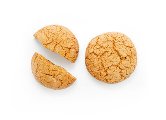 honey cookies isolated on white background