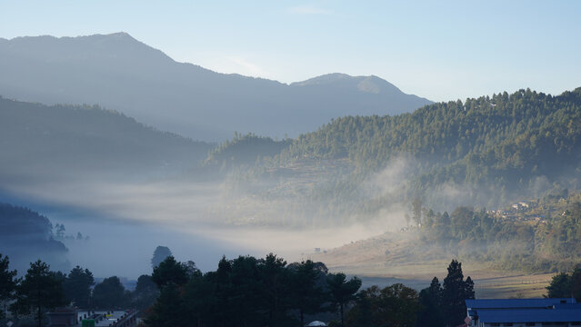 Shivalaya village on the Jiri to Lukla trek in the Himalaya mountains of Nepal.