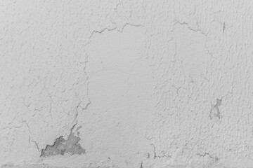 Old white or grey wall concrete texture cement background gray rough peeling paint plaster