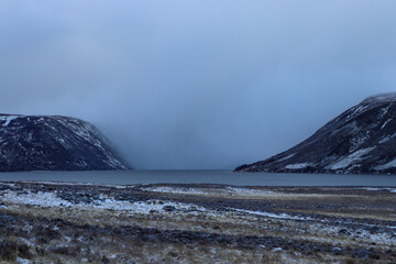 Loch muick snowcloud scotland highlands