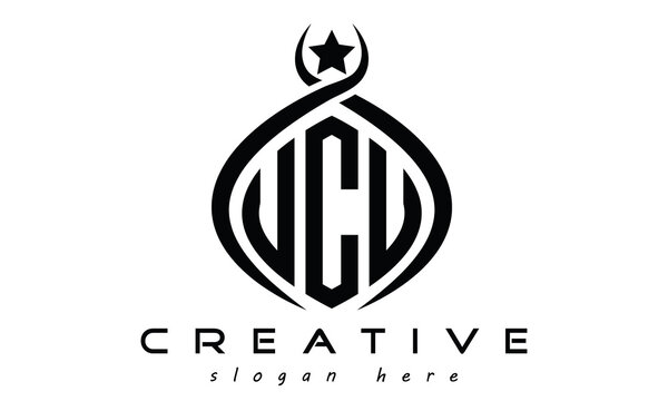 UCU letters curved, oval, rectangle geometric monogram letters logo design vector, business logo, squire polygon letters modern unique minimalist creative logo design, vector templat