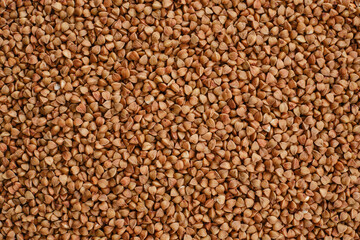 Background of buckwheat groats or seed.